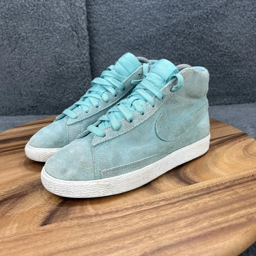 Nike Blazer Mid 2017 Island Green Youth 3 Women's 4.5 Shoes Lace GS 895850-302‎